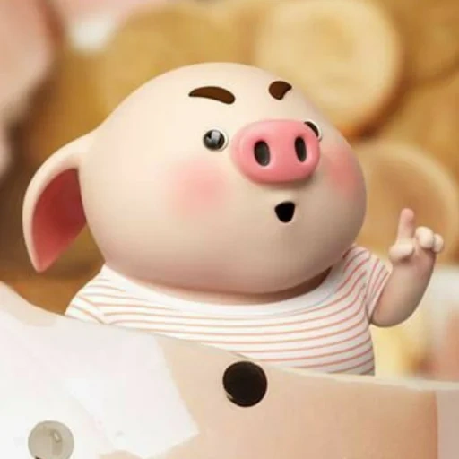 porcin, cochon, étiqueter, le cochon est doux, cochon heureux