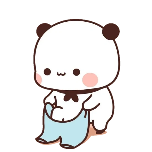 kawaii, les dessins sont mignons, dessins kawaii, le panda est un dessin doux, dessins légers mignons panda
