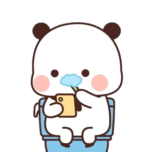 kawaii, cute drawings, kavai stickers, panda is a sweet drawing, drawings light cute panda