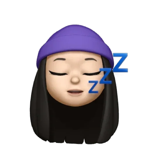 mémoji, emoji, iphone emoji, emoji ange iphone, emoji de fille endormie