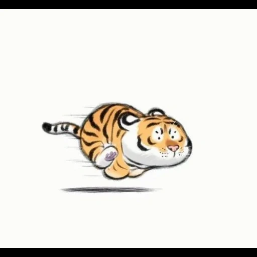 tiger, tigers are cute, tiger tiger, bu2ma_ins tiger, tiger illustration