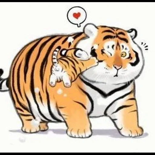 bu2ma tigres, tigre gordo, o tigre é engraçado, desenho de tigre, bu2ma_ins tiger