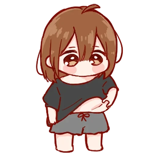 la parete rossa, chibiki, anime chibi, hirosawa yuichi chibi, chibi anime girl