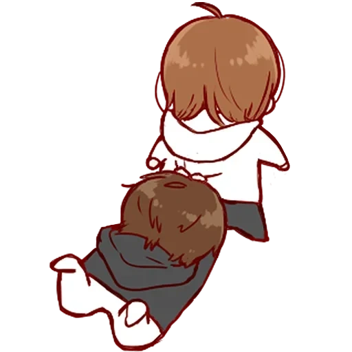 chibi, picture, anime chibi, anime love, vkook taekook chibi