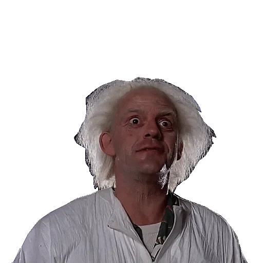 der männliche, dr emmet brown, emmett brown white, professor emmet brown, christopher lloyd doc brown