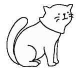 outline gatto, i gatti colorati, gattino dipinto, colorazione del gatto seduto, seal color baby