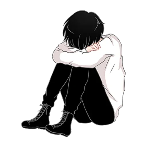 tristeza del anime, chico malo, anime triste, los chicos de anime están tristes, dibujos de anime chicos tristes