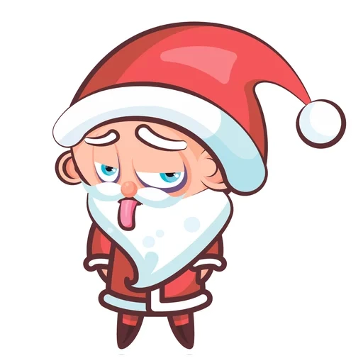 santa claus, bad, neujahrstag, emoticon santa claus, schlechter weihnachtsmann