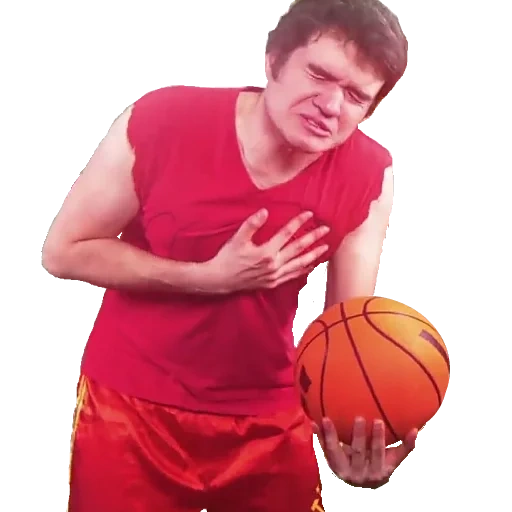 мужчина, баскетбол, баскетболист держит мяч, баскетболист красной форме, 110-1217-вб форма баскетбольная мужская