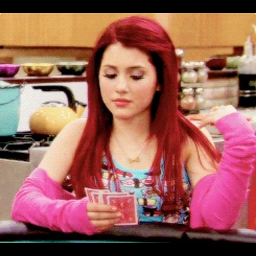 mujer joven, ariana grande, kat valentine art, ariana grande sam kat, ganador de sam kat victoria