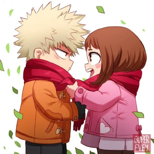 bakugo ochako, urakabaku graben, cachaco superivi, superevey kacchako, bakugou shengmu urala