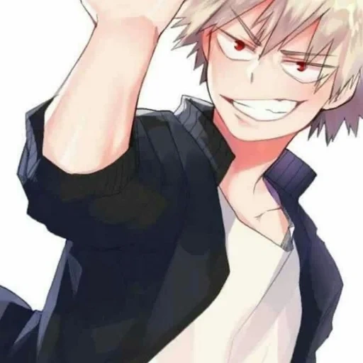 bakugo, chicos de anime, bakugo katsuki, bakugou katsuki, bakugo katsuki smile