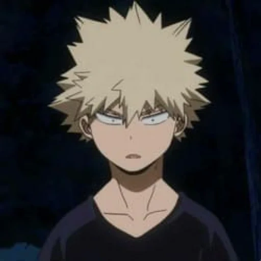 bakugo, bakou gull, kankoko katsuki, le visage de bakugo katsuki, surpris bakugo katsuki