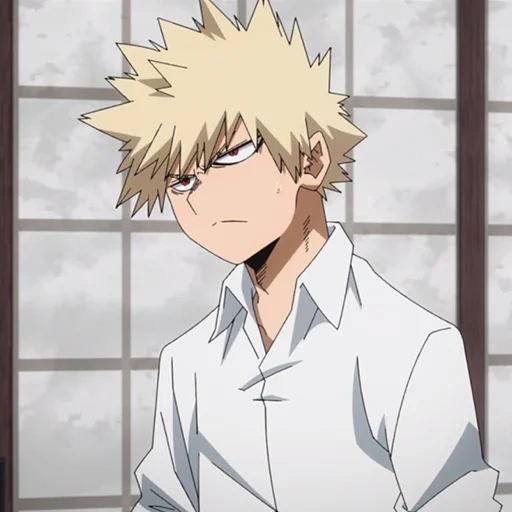 bakugo, katsuki ginkgo, shengmu bakougou, katsuki bakugou, senyum shengmu baqugou