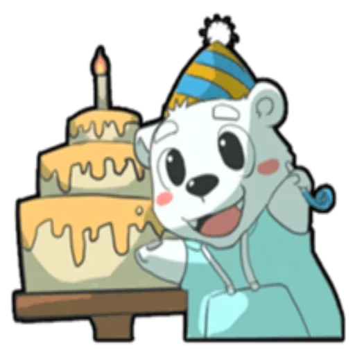 anime, sweet panda, draw three bears, happy birthday with panda, we bare bears happy birthday