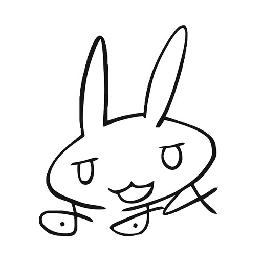 lepre, gatto, coniglietto carino, disegno di coniglio, coniglio dei cartoni animati