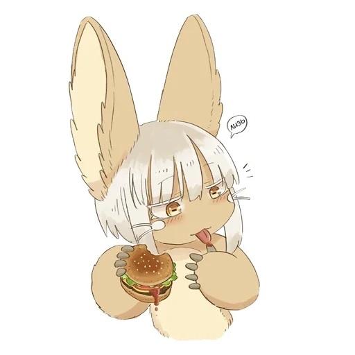 nanachi, chibi nanchi, anime picture, cartoon characters, made in abyss tickling