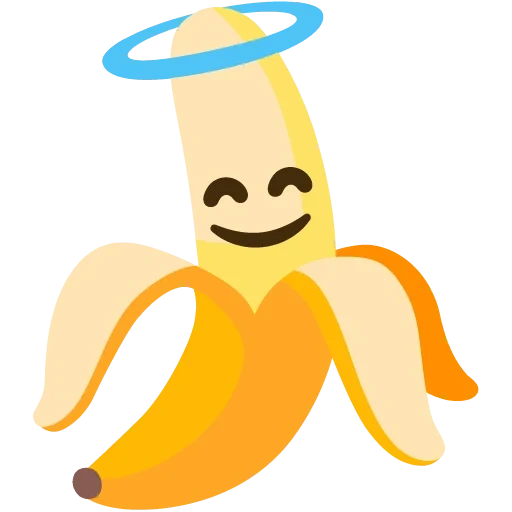 банан, банан эмодзи, бананчик эмодзи лицом ок