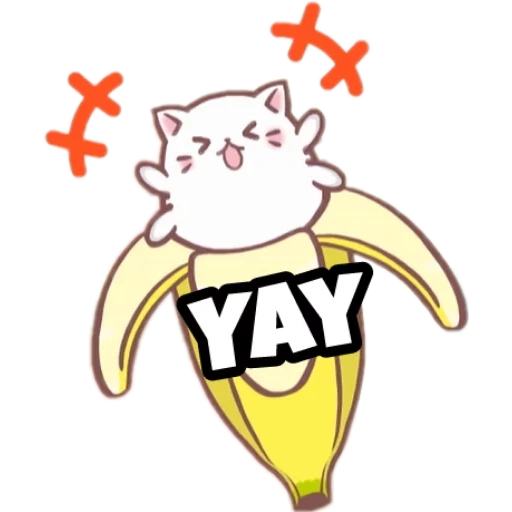 cat banana, anime bange cat