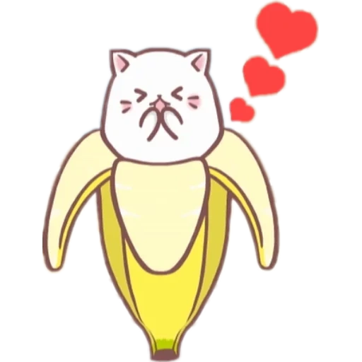 pisang, pisang kucing, pisang anime, karakter busananka