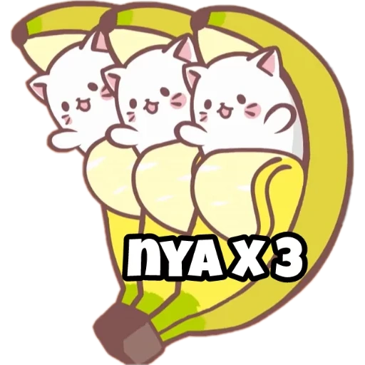 gato, gato de banana, animação de banana, gato de banana, banana gatinho