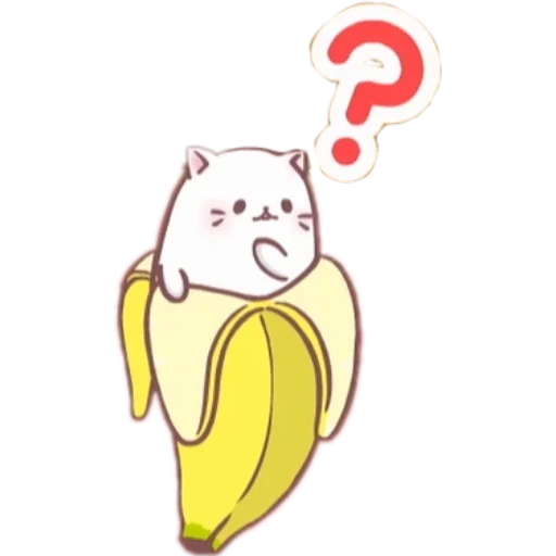 pisang kucing, pisang kucing, menggambar kucing pisang