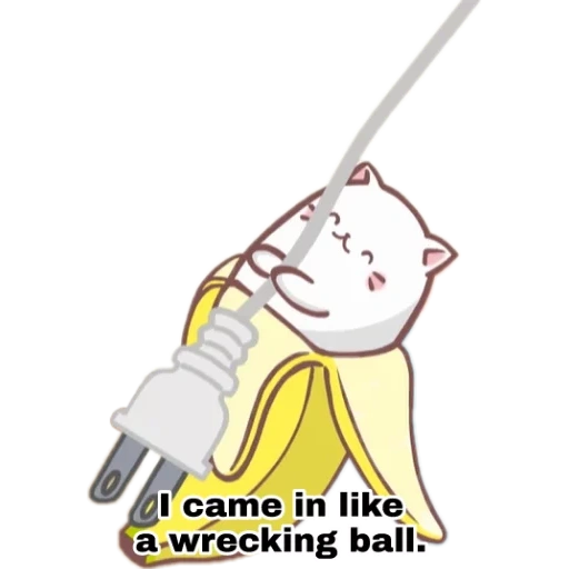 électronique, anime de chat banane