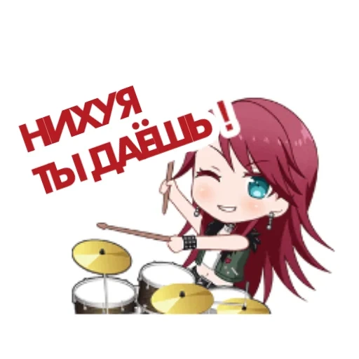 bandori, bang dream, tomoe udagawa chibi, bang dream girls band party, amigos de la clase dori red cliff drum