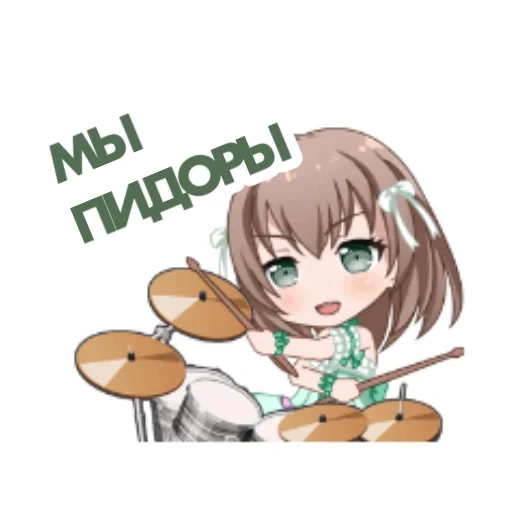 bandori, bang dream, bandori stamps, yamato red cliff dance, maya chibi bandori