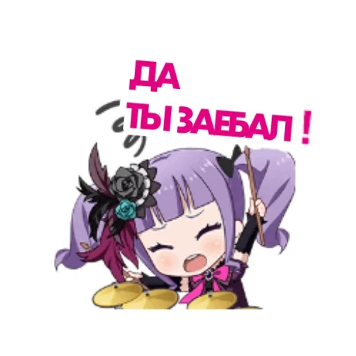 bandori stamps, personajes de animación