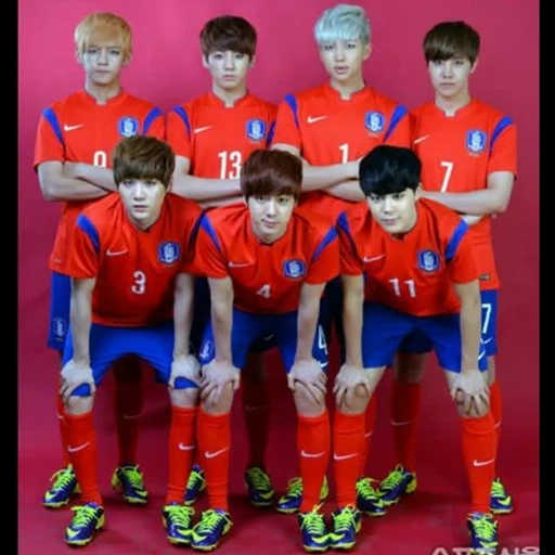 football, bangtan boys, bts footballers, football team, korean football team