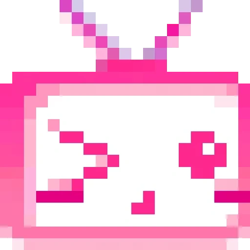 pixel, kavai tv, fernsehsender, 8 bit symbole, pixel kaninchen