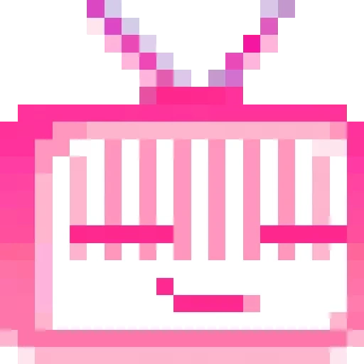 two-dimensional code, pixel, tv channel, pink tv, pixel toggle switch