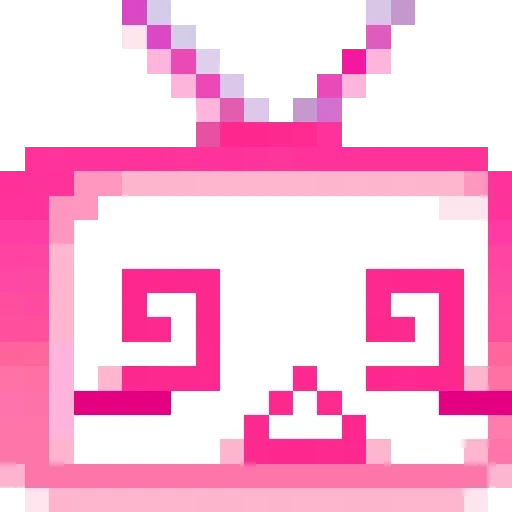 pixel, canal de tv, ícone de 8 bits, coelho pixel, pixel de garra de gato