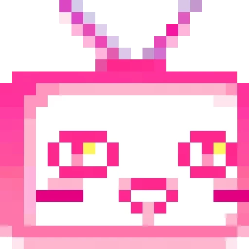 anime, pixel kunst, pixel kaninchen, pixelzeichnungen, kaninchenpixelkunst