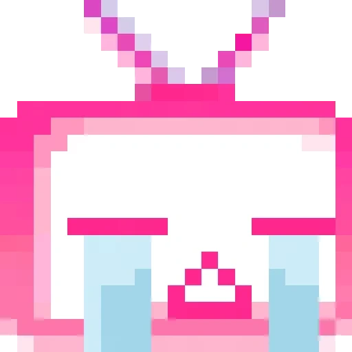 anime, canale tv, bonnie pixel, coniglietto rosa, pixel coniglio