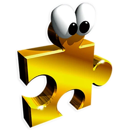 icona del puzzle, puzzle d'oro, logo del puzzle dorato, icona di gioco nero senza sfondo, sfondo trasparente per puzzle dorato