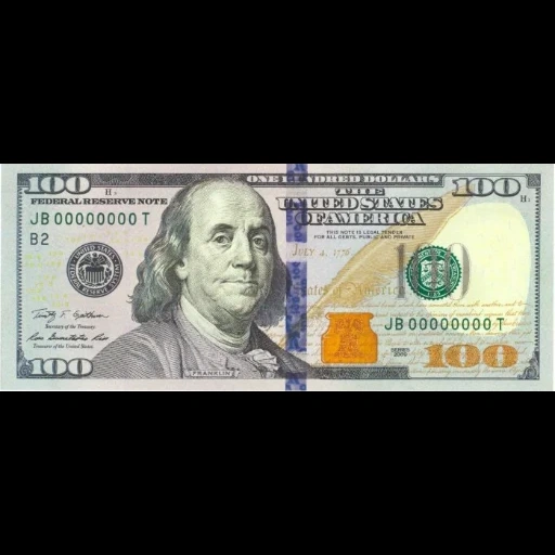 dólar, billete de dólar, 100 dolares, benjamin franklin, benjamin franklin 100 dólares