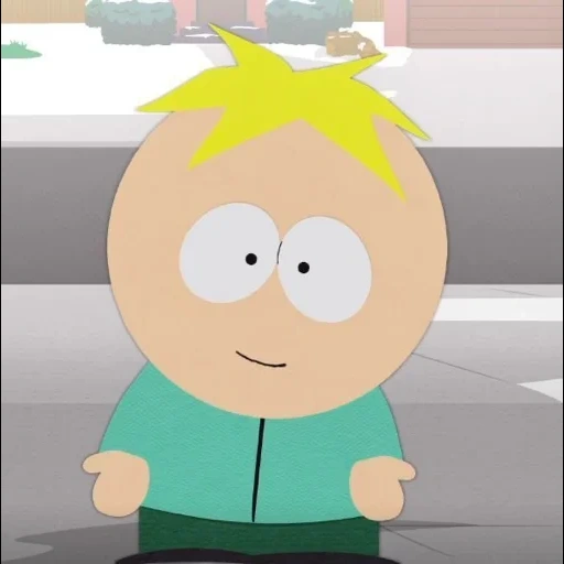 the boy, the people, the butters, south park, inschrift im park von butters south
