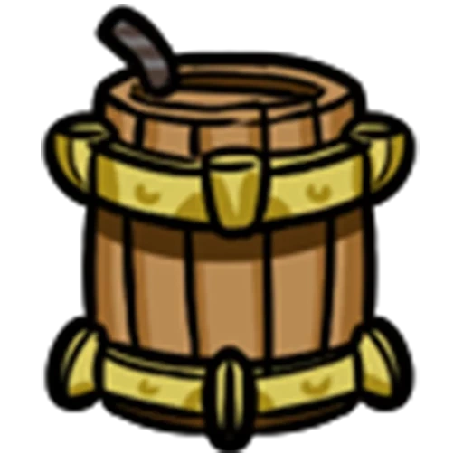 balde, balde vazio, padrão barril, tala de barril de madeira, cartoon barril