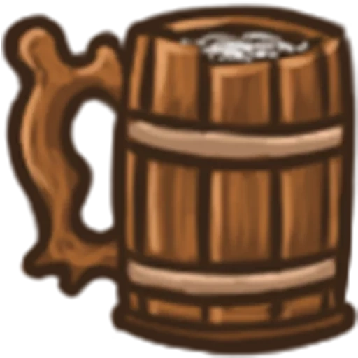 деревянная кружка пива, деревянная пивная кружка, деревянные пивные кружки, деревянная кружка пива вектор, деревянная кружка пива рисунок