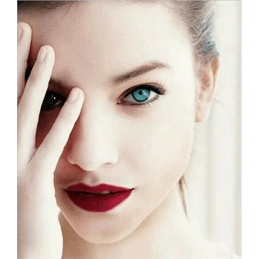 young woman, barbara palvin, beautiful make-up, barbara palvin 2013, colored contact lens