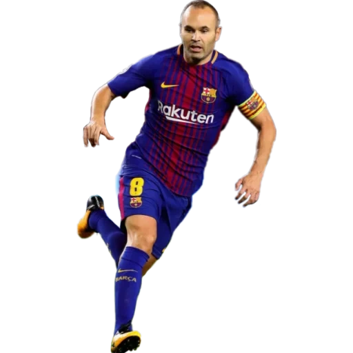 iniesta barcelona, iniesta with a white background, inight transparent background, philippe koutinho barcelona, maskerano football player barcelona