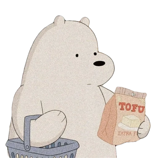 oso de hielo, bare bears, toda la verdad sobre el oso, ice bear we bare bears, estética de la red de atasco de oso polar