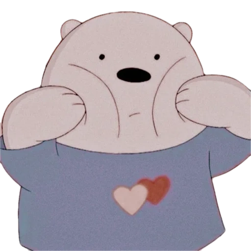 teman-teman, manusia, sebuah mainan, beruang itu lucu, ice bear we bare bears