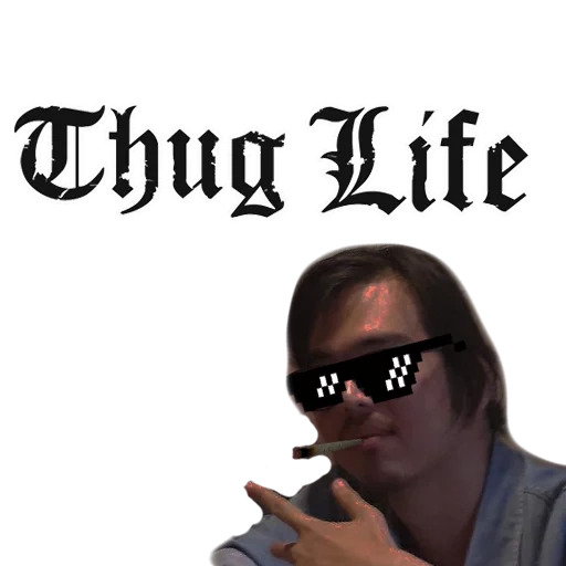 pria, thug life, instalasi, thug life glasses