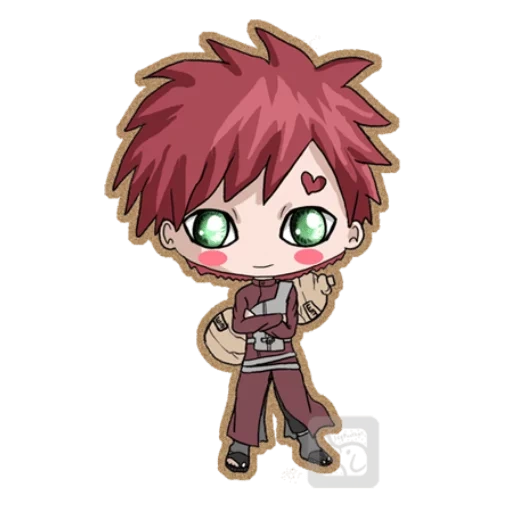 gaara chibi, chibi gaara, gaara chibi art, gaara figur chibi, chibi gaara volle wachstum