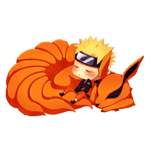 kucing, naruto, naruto kurama chibi, naruto sembilan rubah bertiga, nine tailed fox naruto sweet