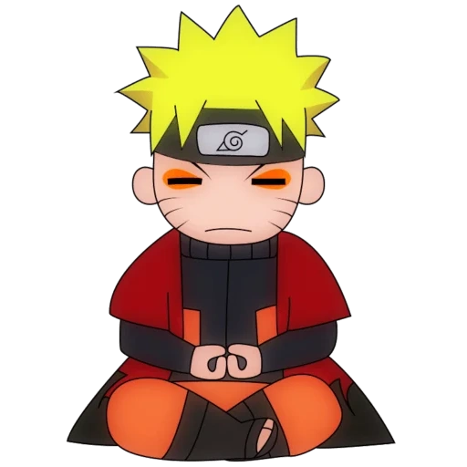 naruto, ninja de fogo chibi, yucho mingren, naruto uzumaki chibi, patch de parede vermelha ninja de sombra de fogo