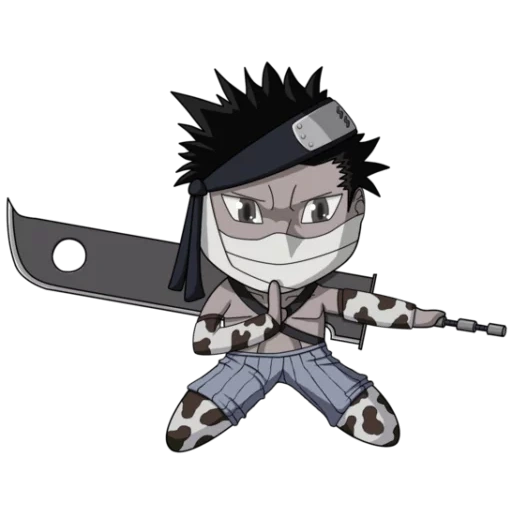 zabuza, ninja de sombra de fogo chibi, zabuza chibi, zabuza momochi, ninja de sombra de fogo zabuza chibi